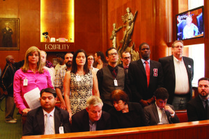 Houstonians gather in City Council chambers in support of equal opportunity ordinance.