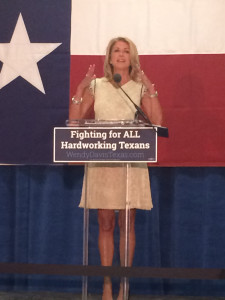 Democratic Gubernatorial Candidate State Senator  Wendy Davis at volunteer event in Houston
