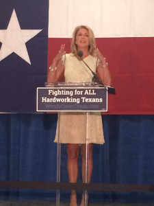 Democratic Gubernatorial Candidate State Senator Wendy Davis at volunteer event in Houston