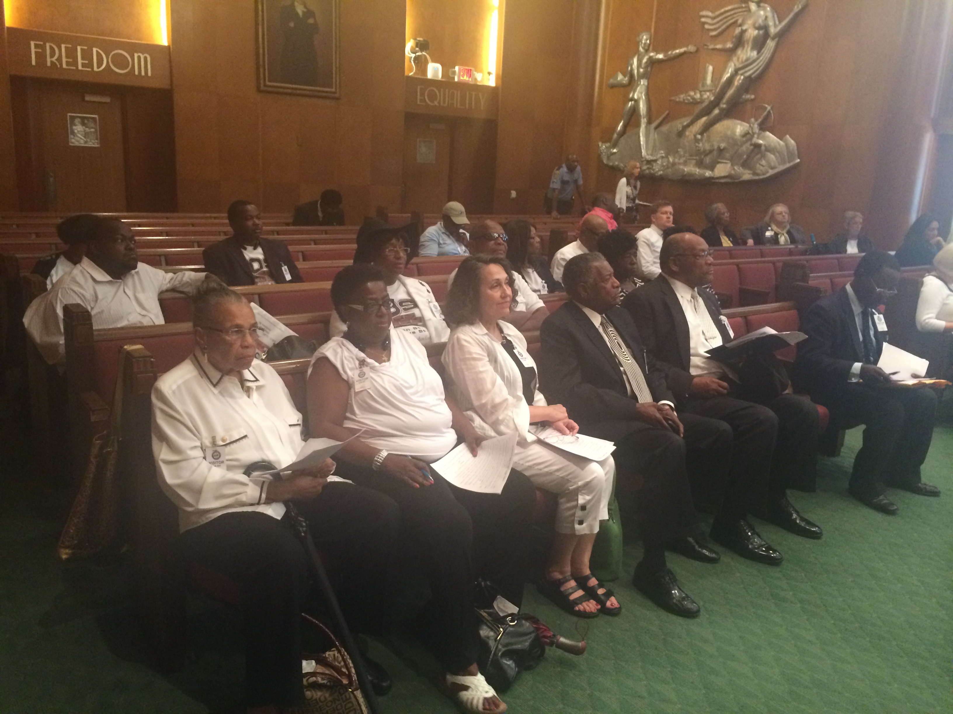 FTPC and community members waiting to speak at City Council during the public session.