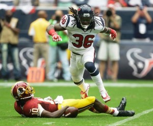Safety, D.J. Swearinger clamping down on Washington quarterback Robert Griffin III
