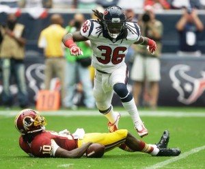   Safety, D.J. Swearinger clamping down on Washington quarterback Robert Griffin III