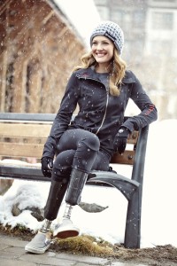 Amy Purdy relaxing and enjoying some me-time.