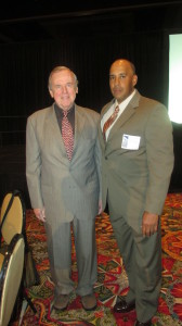 Keynote speak, Thomas Cahill is joined by Texas Defender Service Dwayne Bennett. Director of Development