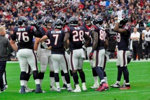 Texans quarterback Case Keenum fresh off of an NFL practicing squad gets his team ready for victory.