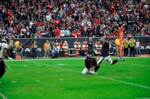 Texans kicker, Randy Bullock making franchise history with six for six field goals.