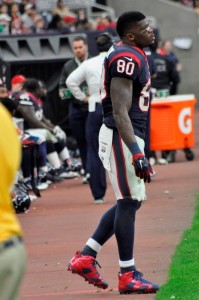 Texans wide receiver Andre Johnson reflecting on his history making moment of the 10th man in NFL history to make 1000 or more receptions.