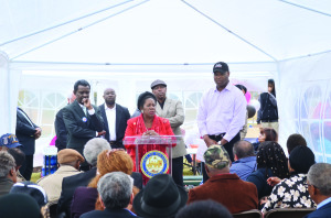 DeWayne Lark, Congresswoman Sheila Jackson Lee and Councilmember Dwight Boykins, District D