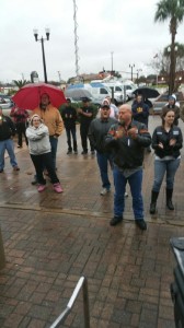 Protestors came out to show support to the Police Department while causing a disturbance through speech and their motorcycles.