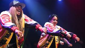 Iconic female rap group Salt N Peppa working their magic.