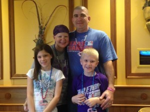 Major John Considine, his wife Marily children celebrating Valentine’s Day abroad the Carnival Freedom Cruise Line.